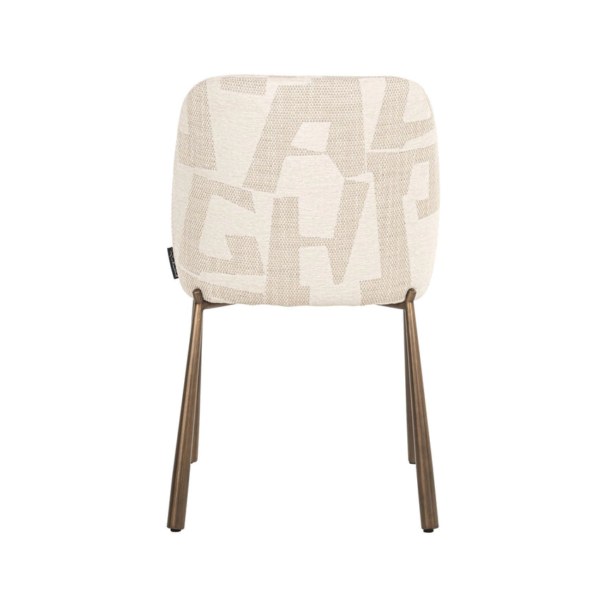 Essstuhl Lana in beige graffic als 2er-Set von Richmond Interiors – Bild 5
