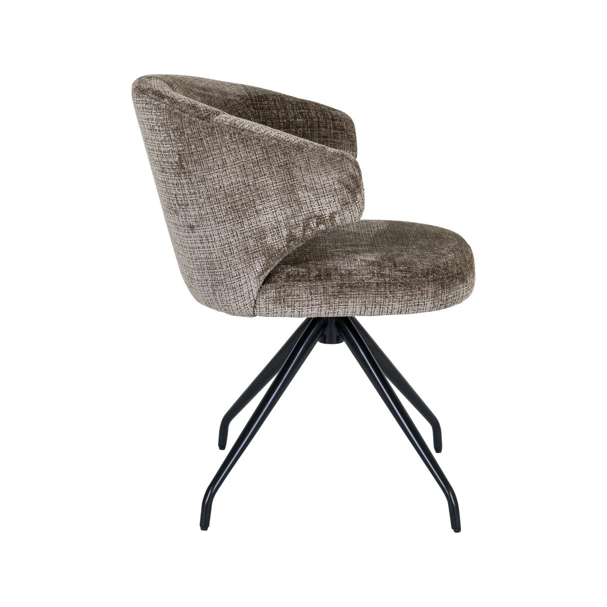 Essstuhl Milly, drehbar, aus Chenille in Niagara Stone von Richmond Interiors – Bild 3