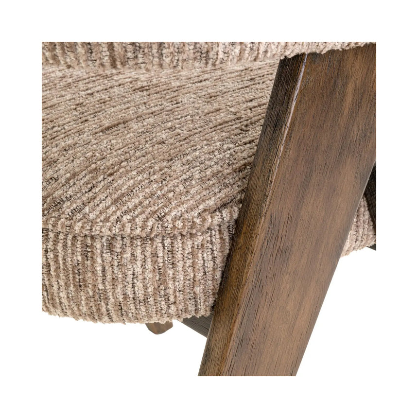 Essstuhl Mori mit flammhemmendem Bezug in mocca linear, 63x59x79 cm von Richmond Interiors – Bild 10