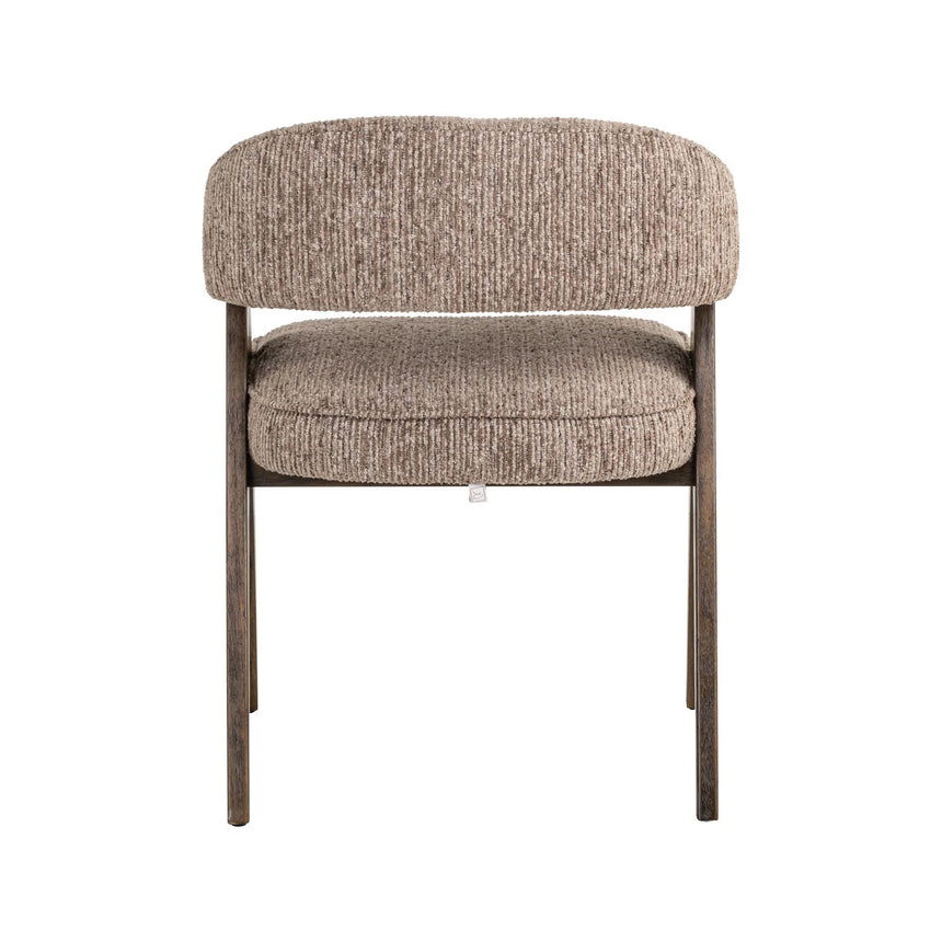 Essstuhl Mori mit flammhemmendem Bezug in mocca linear, 63x59x79 cm von Richmond Interiors – Bild 5