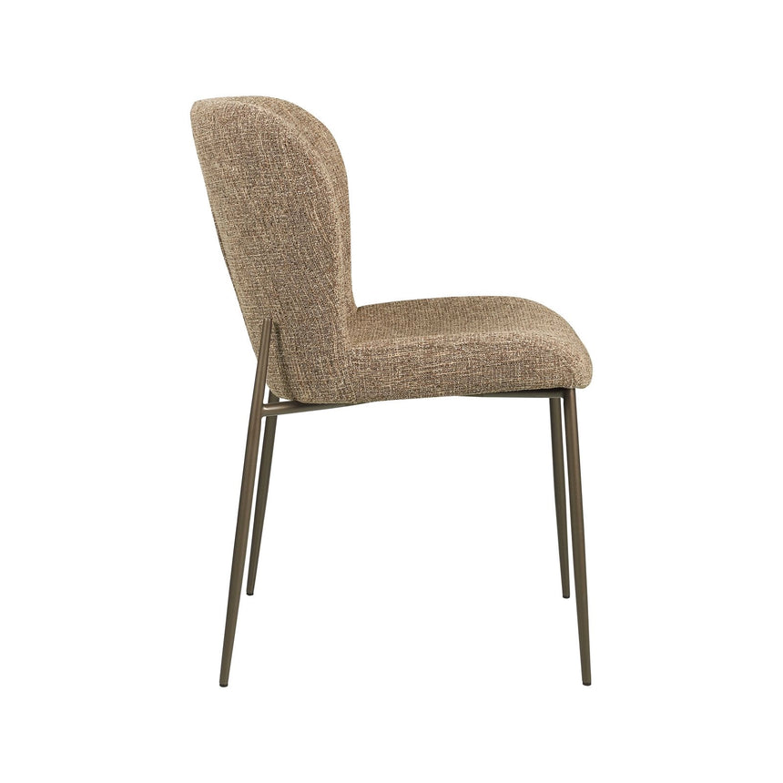 Essstuhl Odarby im 2er-Set mit flammhemmendem Bezug in brown tweed, 51x64x84 cm von Richmond Interiors – Bild 4