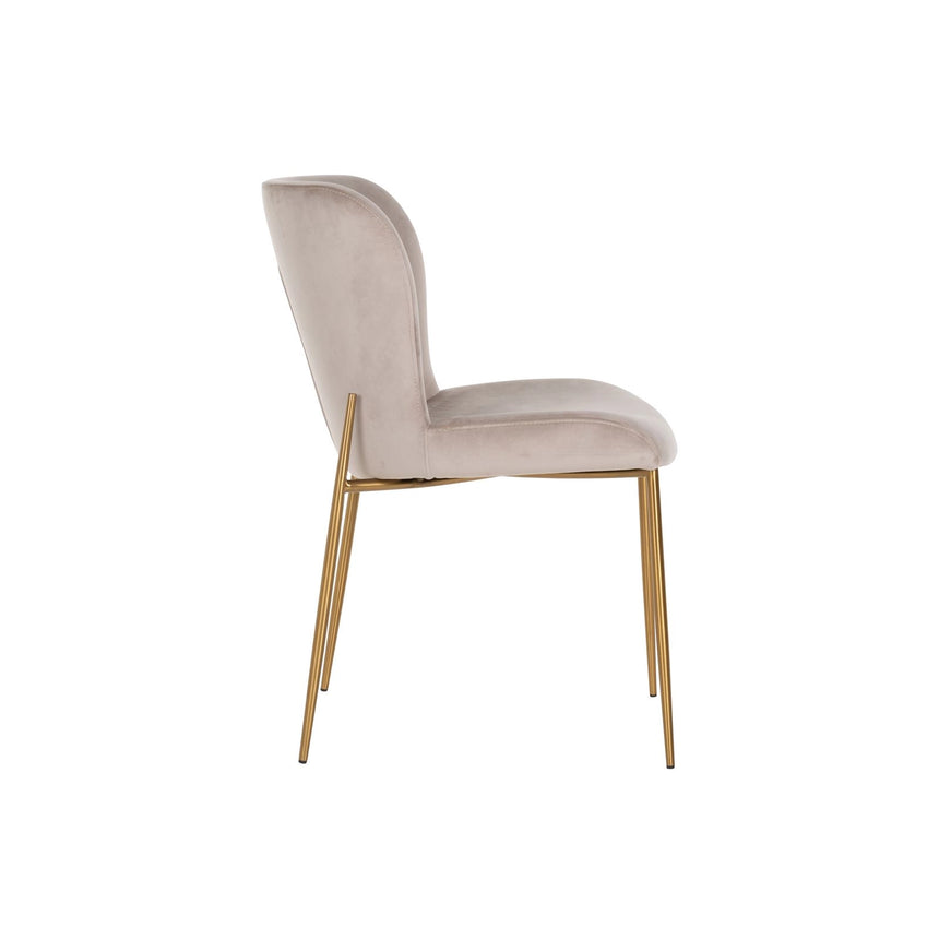 Essstuhl Odessa mit flammhemmendem Bezug in khaki velvet als 2er-Set von Richmond Interiors – Bild 3