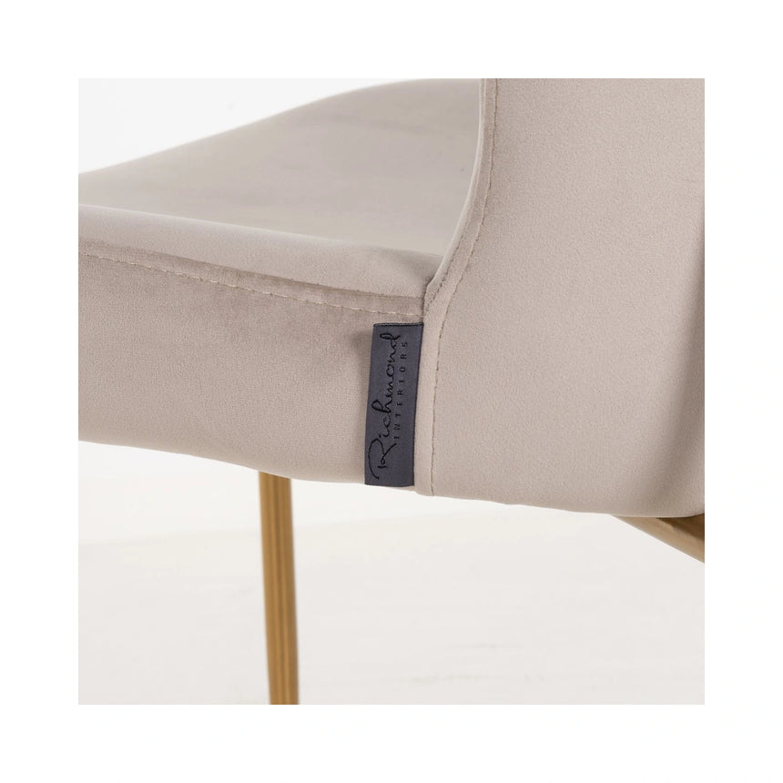 Essstuhl Odessa mit flammhemmendem Bezug in khaki velvet als 2er-Set von Richmond Interiors – Bild 5