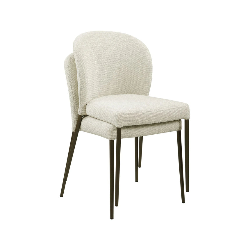 Essstuhl Stacker im 2er-Set mit flammhemmendem Bezug in biscotti, 54x60x82 cm von Richmond Interiors – Bild 3