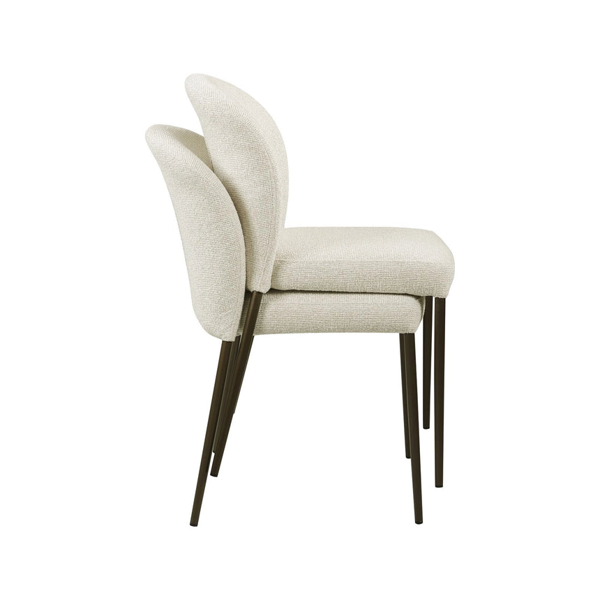 Essstuhl Stacker im 2er-Set mit flammhemmendem Bezug in biscotti, 54x60x82 cm von Richmond Interiors – Bild 7