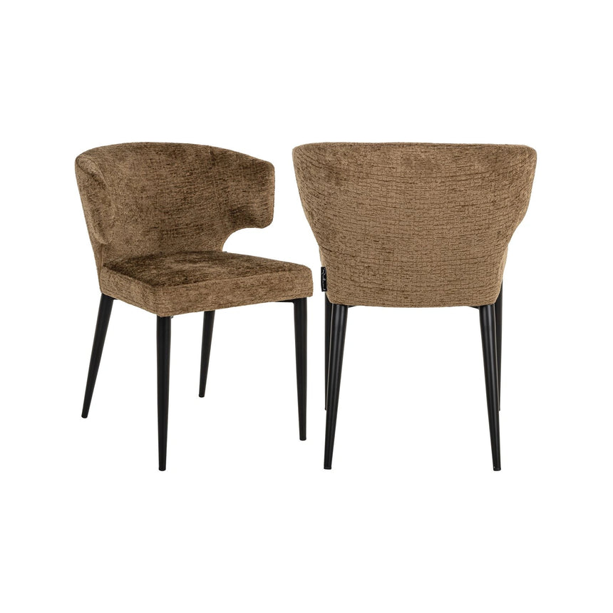 Essstuhl Taylor in brandy fusion, flammhemmend, 60x60x79 cm von Richmond Interiors – Bild 1