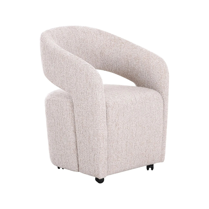 Essstuhl Vixen mit Rollen in natural linear von Richmond Interiors – Bild 2