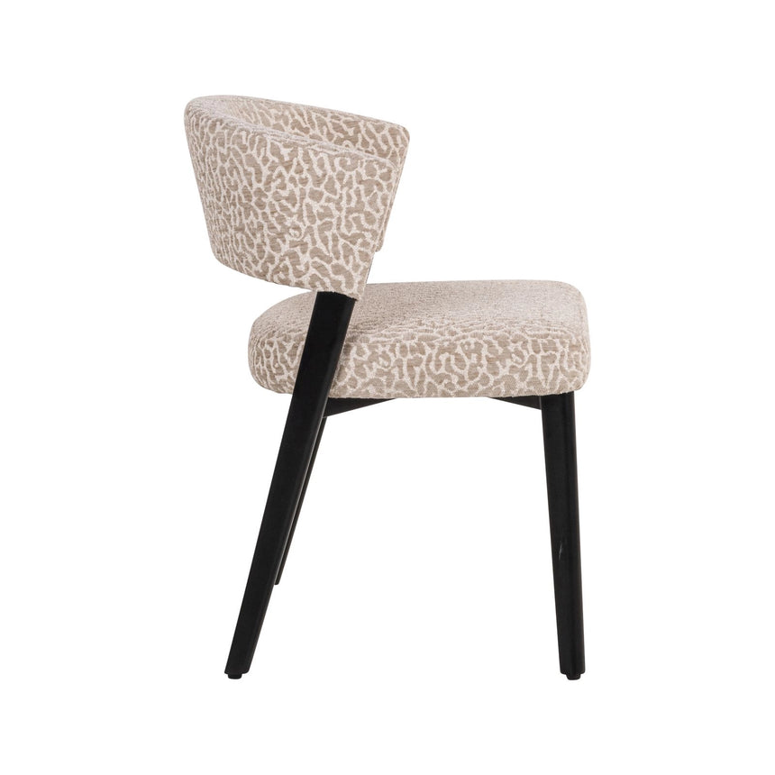 Essstuhl Zeno in beige leopard, 51x59x78 cm von Richmond Interiors – Bild 4