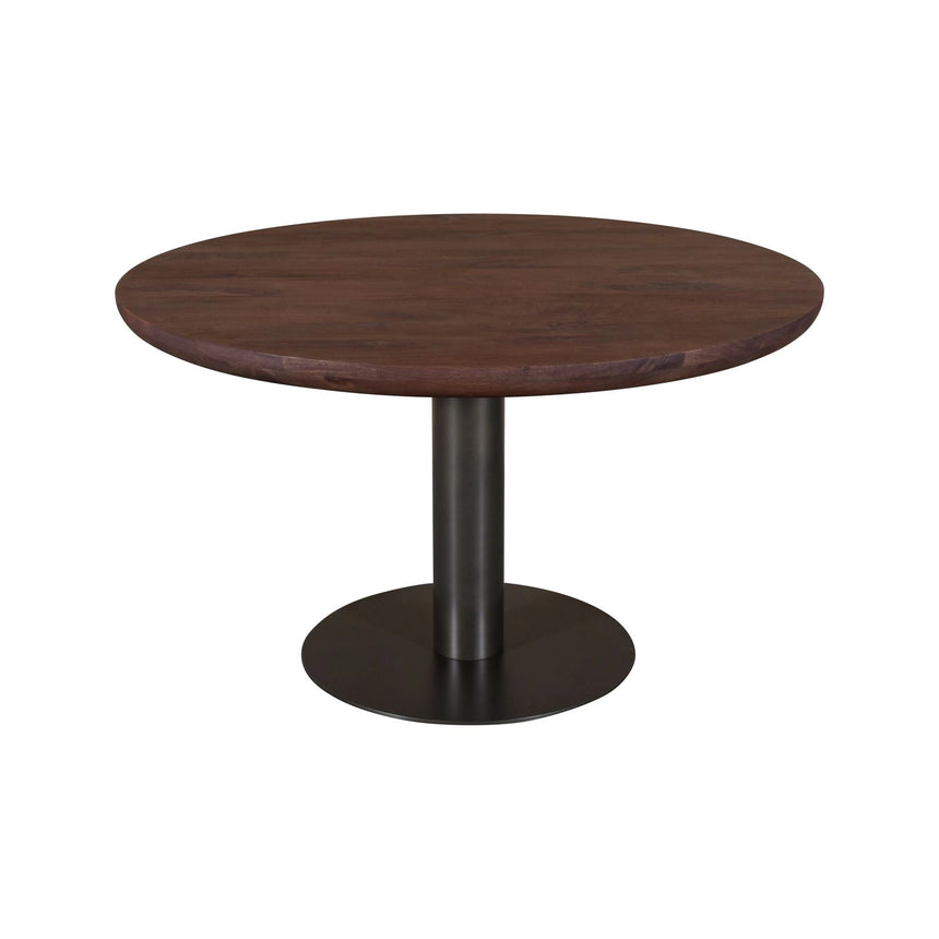 Esstisch Baldwin aus Mangoholz und Eisen in spicebrown, 130x130x76 cm von Richmond Interiors – Bild 1