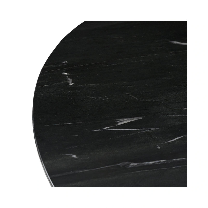 Esstisch Collada aus Marmor in schwarz/gold, 130x130x76 cm von Richmond Interiors – Produktbild 4