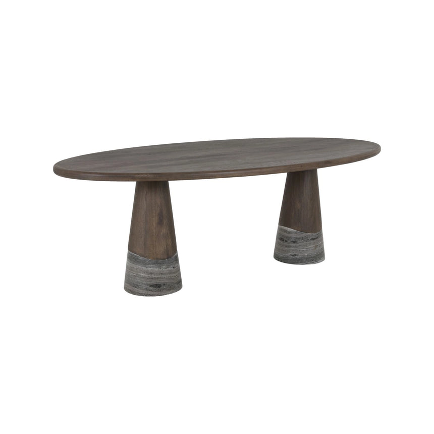 Esstisch Harper aus Eichenholz und Morchana-Marmor in rauchanthrazit, 230x110x76 cm von Richmond Interiors – Bild 1