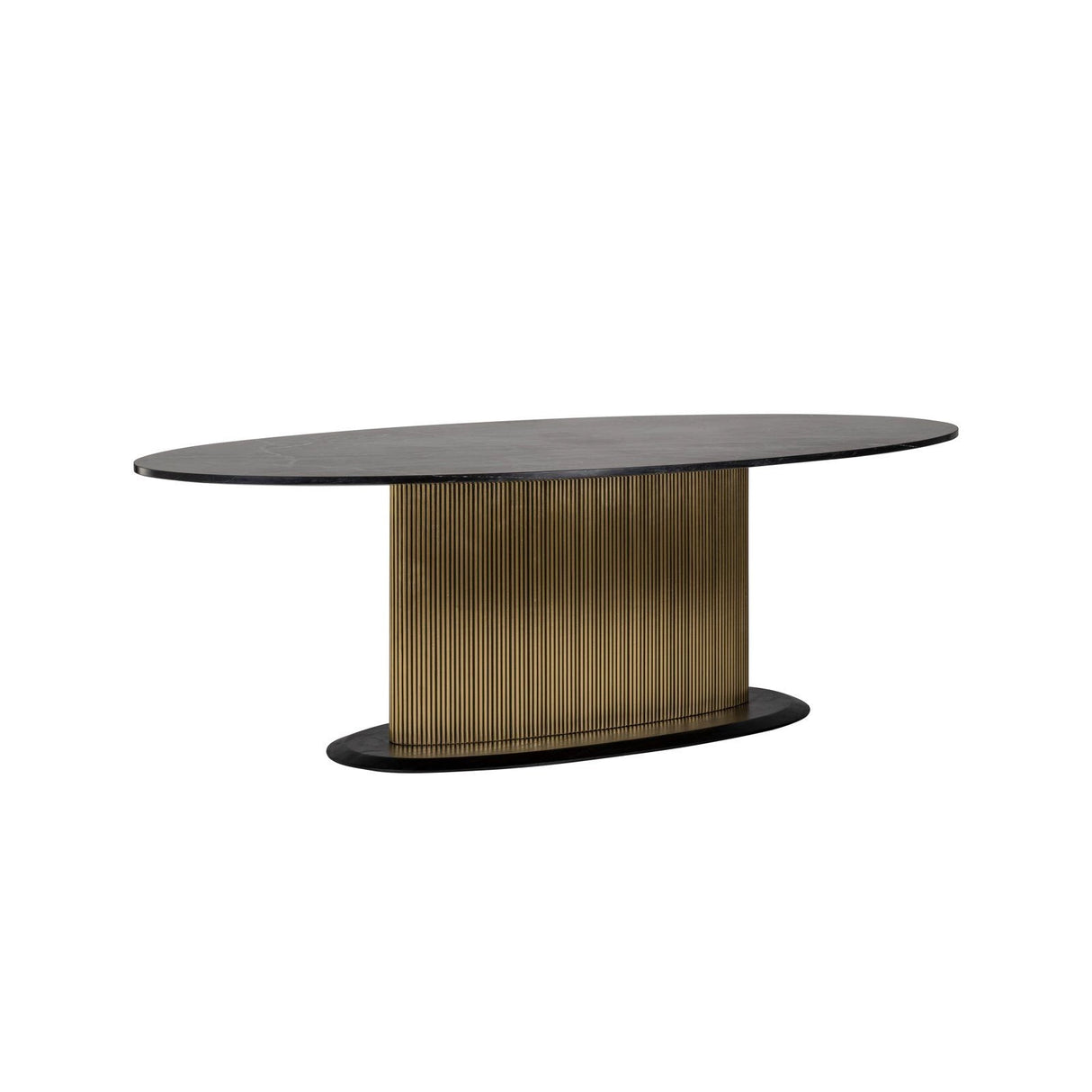 Esstisch Ironville aus Marmor in schwarz/gold, 235x110x76 cm von Richmond Interiors – Produktbild 1