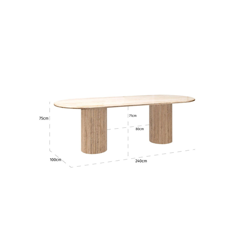 Esstisch La Cantera in beige, 240x100x75 cm von Richmond Interiors – Bild 5