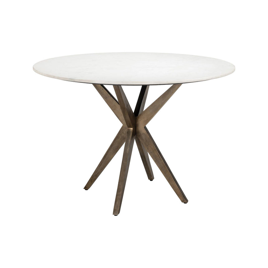 Esstisch Maisy aus Marmor in weiß, 114x114x76 cm von Richmond Interiors – Produktbild 1