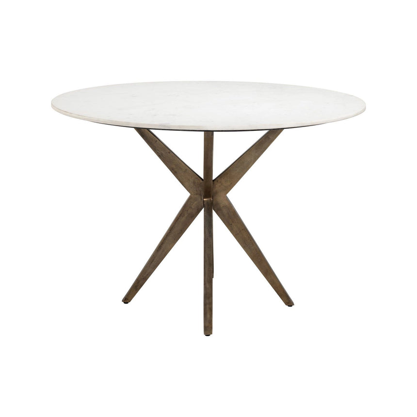 Esstisch Maisy aus Marmor in weiß, 114x114x76 cm von Richmond Interiors – Produktbild 2