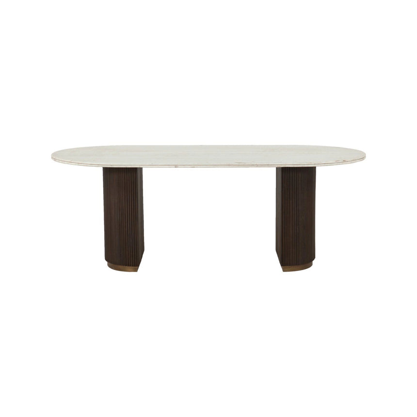 Esstisch Mayfield aus Marmor in weiß/braun, 210x100x76 cm von Richmond Interiors – Produktbild 2