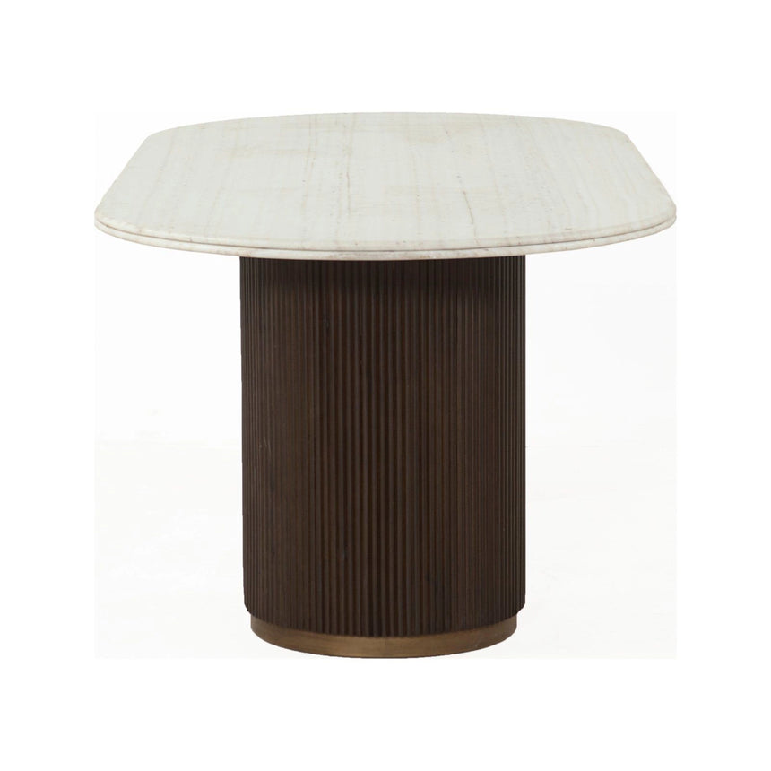 Esstisch Mayfield aus Marmor in weiß/braun, 210x100x76 cm von Richmond Interiors – Produktbild 3