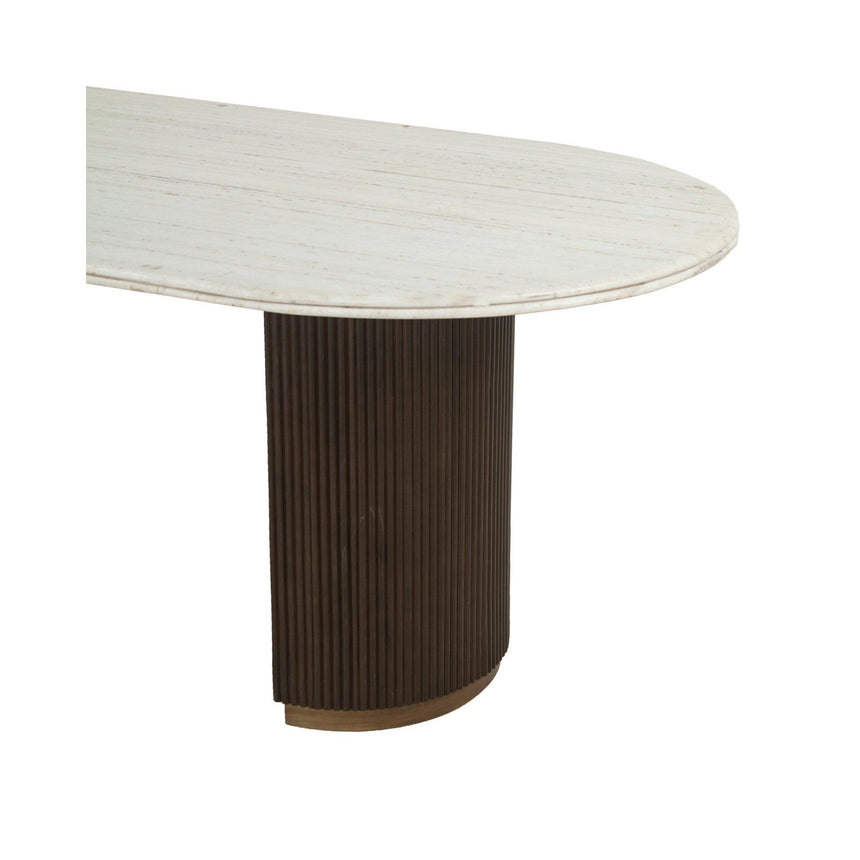 Esstisch Mayfield aus Marmor in weiß/braun, 210x100x76 cm von Richmond Interiors – Produktbild 4