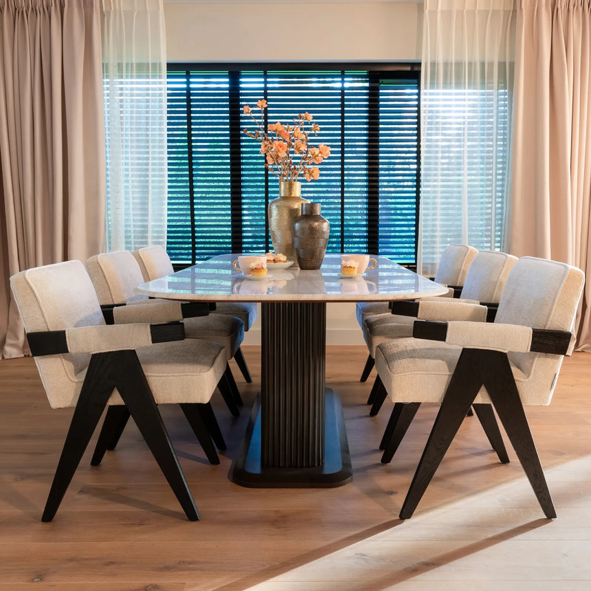 Esstisch Mayfield aus Marmor in weiß/braun, 230x100x76 cm von Richmond Interiors – Produktbild 10
