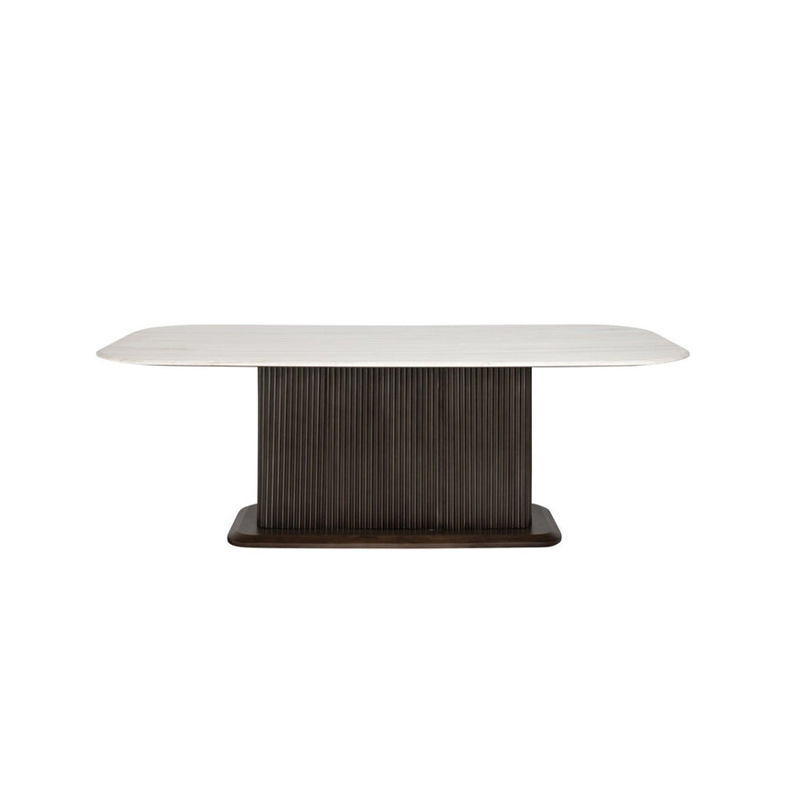 Esstisch Mayfield aus Marmor in weiß/braun, 230x100x76 cm von Richmond Interiors – Produktbild 2