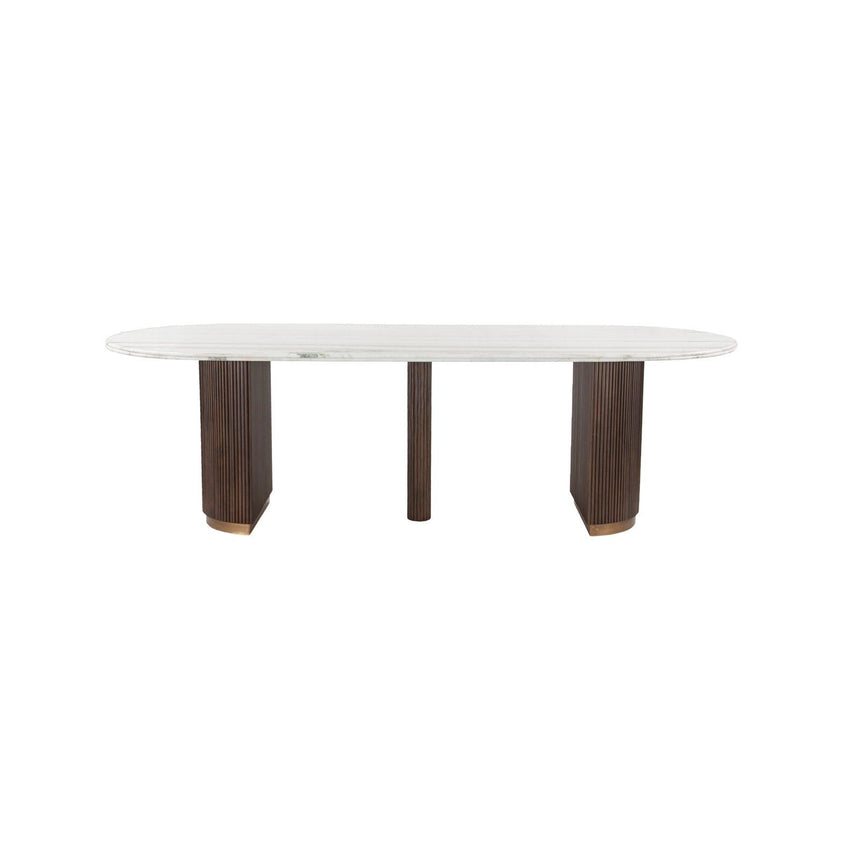 Esstisch Mayfield aus Marmor in weiß/braun, 250x100x76 cm von Richmond Interiors – Produktbild 2