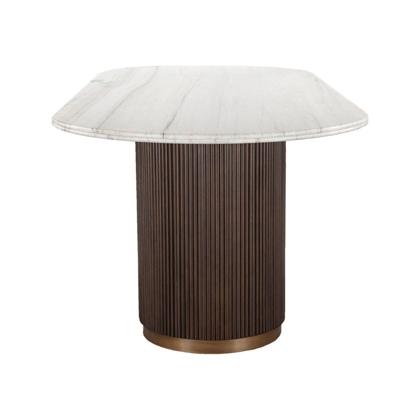 Esstisch Mayfield aus Marmor in weiß/braun, 250x100x76 cm von Richmond Interiors – Produktbild 3