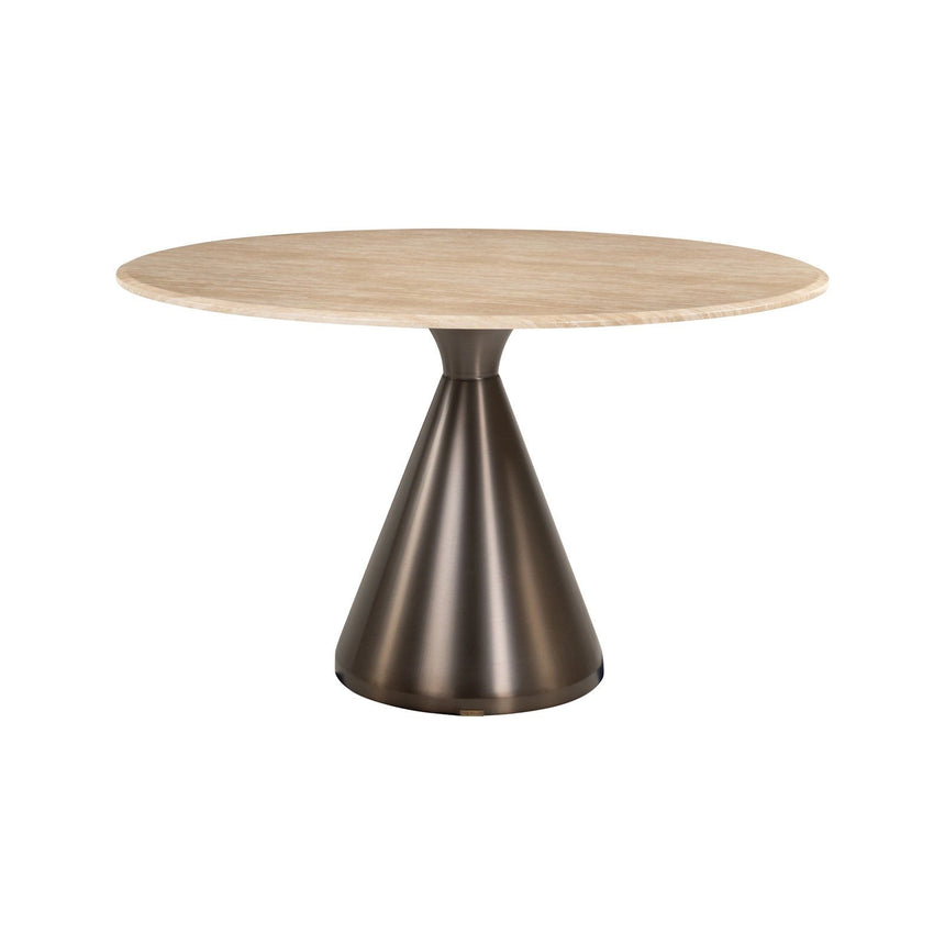 Esstisch Montgommery aus Agglo-Marmor in beige, 130x130x76 cm von Richmond Interiors – Produktbild 1