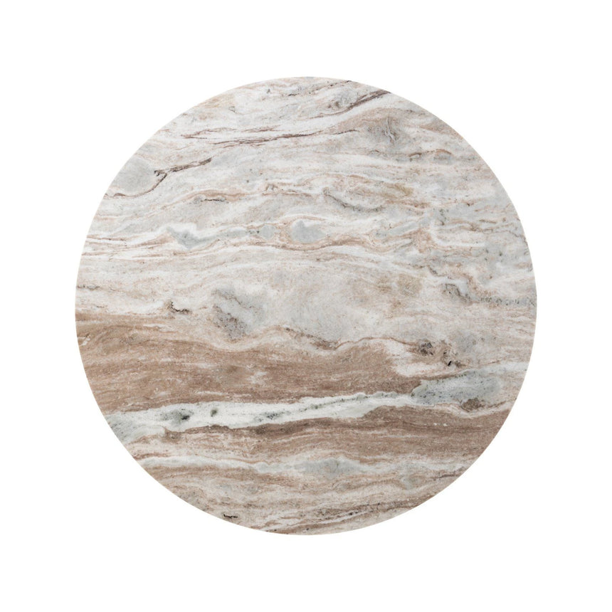 Esstisch Nyon aus Eisen und Toronto-Marmor in Blush beige, 120x120x78 cm von Richmond Interiors – Bild 2