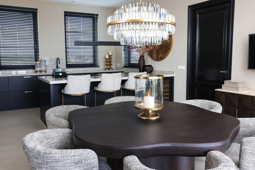 Esstisch Sherman aus Akazienholz in dunkelbraun, 150x150x76 cm von Richmond Interiors – Produktbild 5