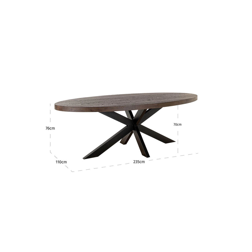 Esstisch Watson aus Eiche in dunkelbraun, 235x110x76 cm von Richmond Interiors – Bild 5
