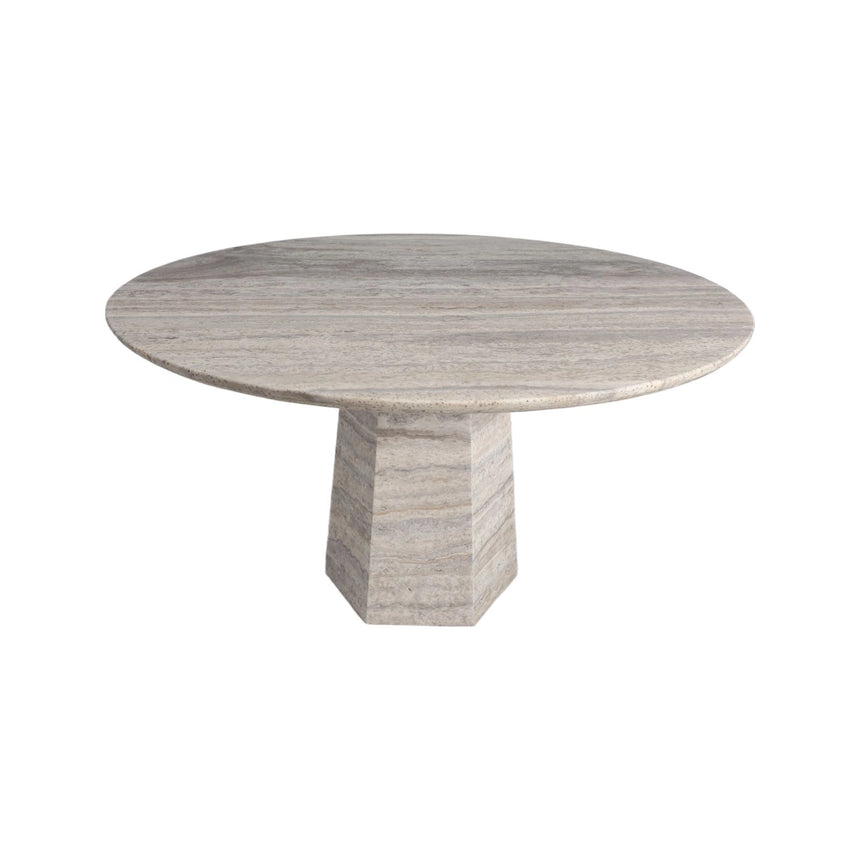 Esstisch Westin aus Travertin in grau, 135x135x76 cm von Richmond Interiors – Bild 1
