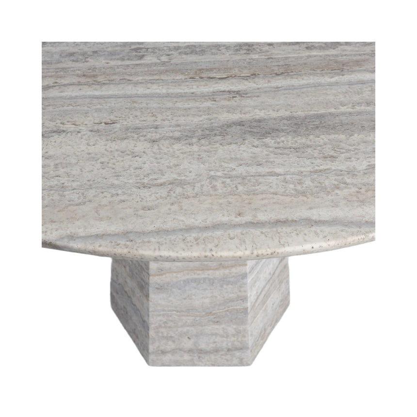 Esstisch Westin aus Travertin in grau, 135x135x76 cm von Richmond Interiors – Bild 3