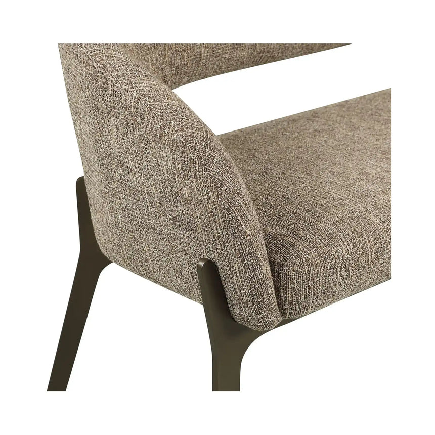 Esszimmerbank Kenzi in brown tweed, 210x55x79 cm von Richmond Interiors – Bild 6
