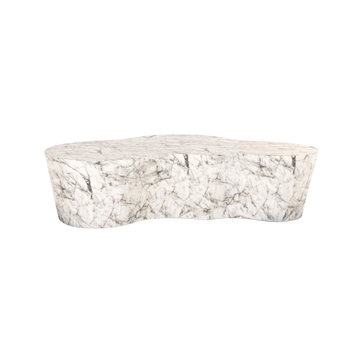 Gartencouchtisch Rockyard mit Marmorlook in weiß, 151x92x37 cm von Richmond Interiors – Bild 2