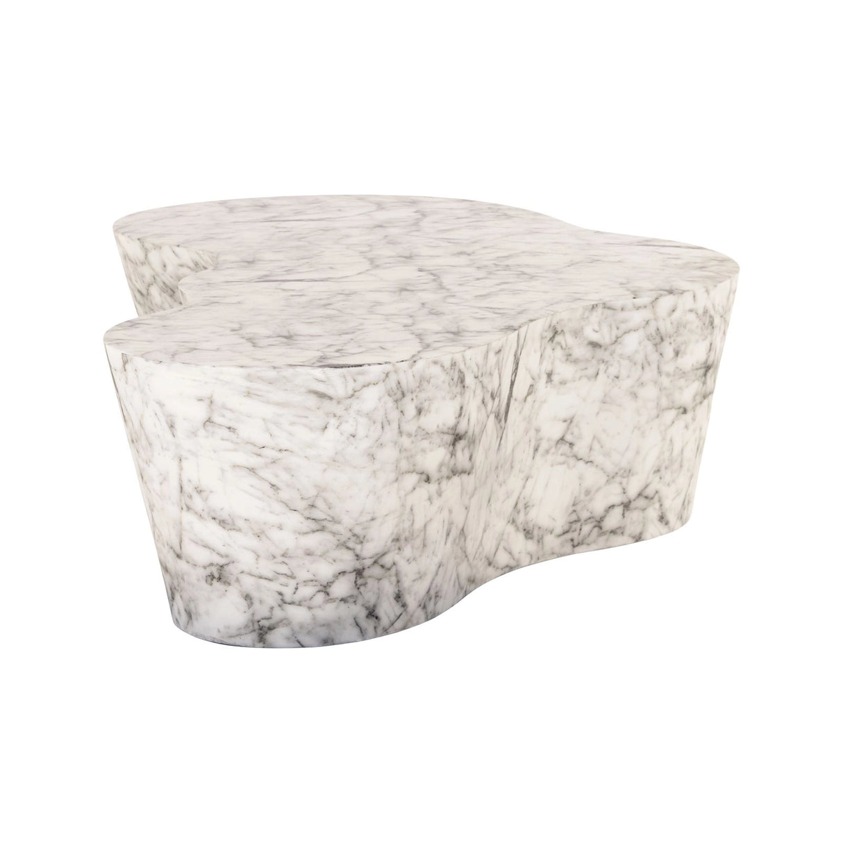 Gartencouchtisch Rockyard mit Marmorlook in weiß, 151x92x37 cm von Richmond Interiors – Bild 3