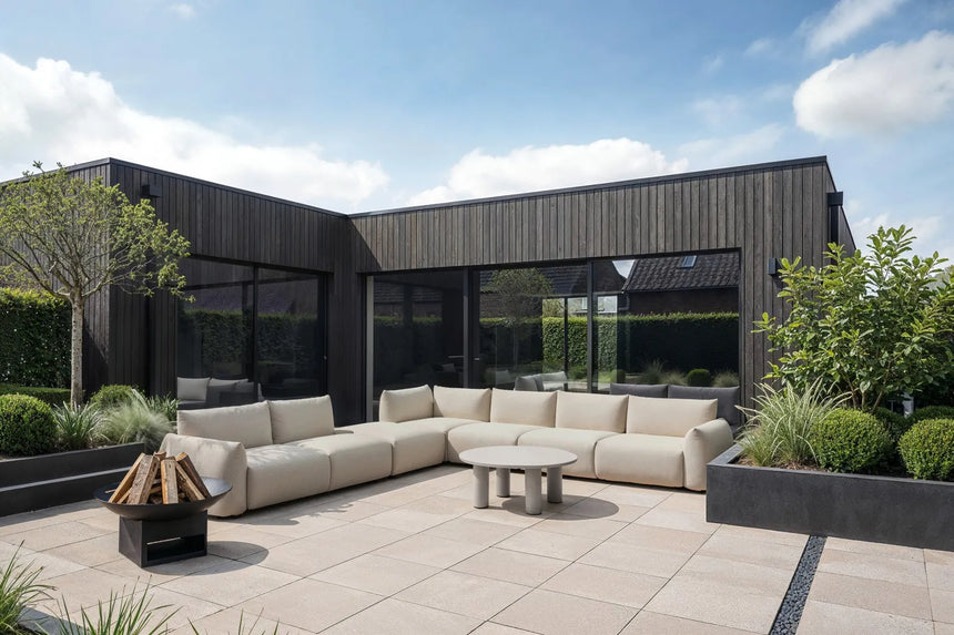 Gartentisch Quinn aus Aluminium in beige, 86x86x37,5 cm von Richmond Interiors – Produktbild 5