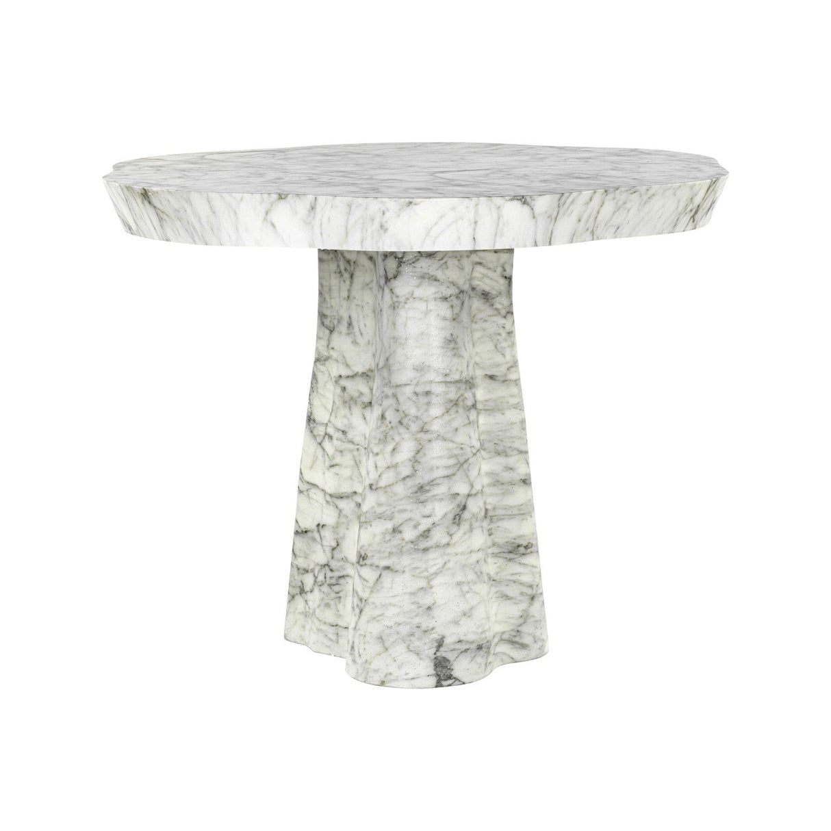 Gartentisch Rockyard aus Eisen mit weißen Marmorlook, 100x100x76 cm von Richmond Interiors – Bild 2