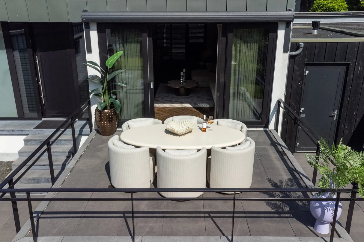 Gartentisch Urban Bloom aus Eisen sandsteinfarbend, 220x113x78 cm von Richmond Interiors – Bild 8