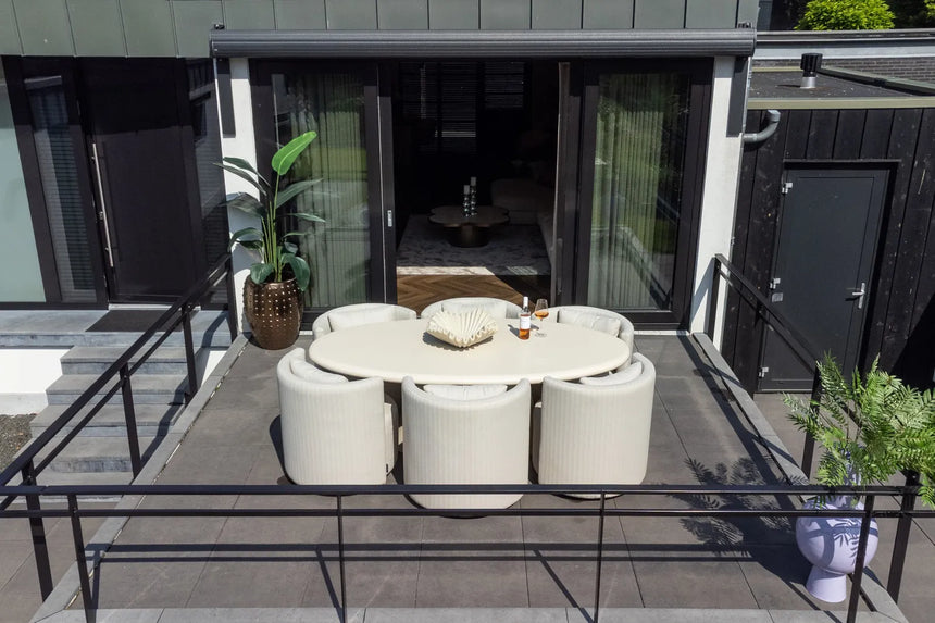 Gartentisch Urban Bloom aus Eisen sandsteinfarbend, 220x113x78 cm von Richmond Interiors – Bild 8