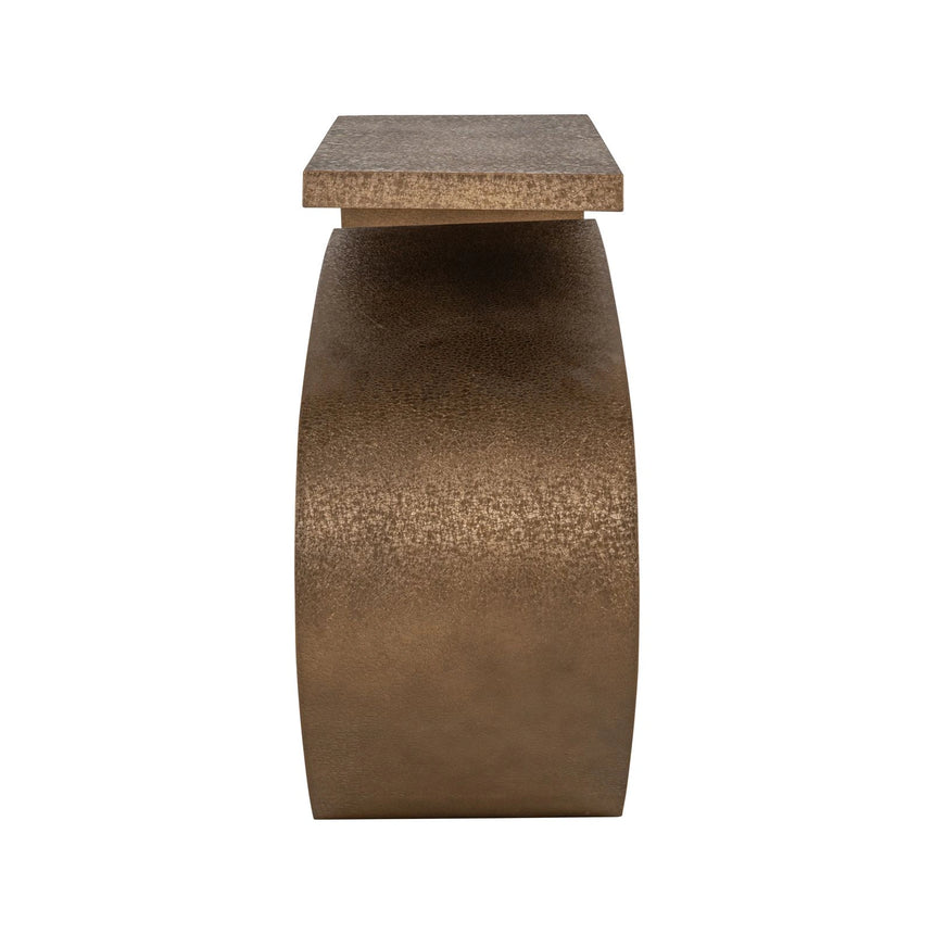 Konsolentisch Alhambra aus Eisen in brushed gold, 132x40x85 cm von Richmond Interiors – Bild 3