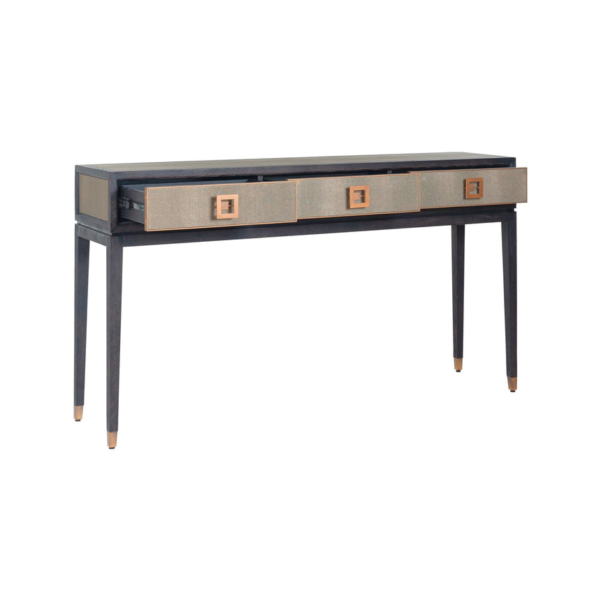 Konsolentisch Bloomville in messingfarben mit Rochenhautoptik, 165x40x92 cm von Richmond Interiors – Bild 8