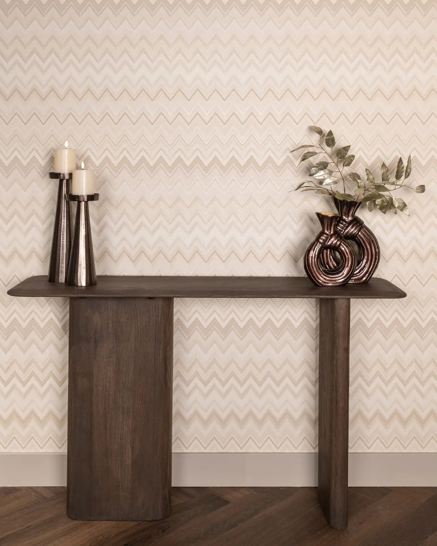 Konsolentisch Castello aus Eichenholz in rauchanthrazit, 130x35x78 cm von Richmond Interiors – Bild 2