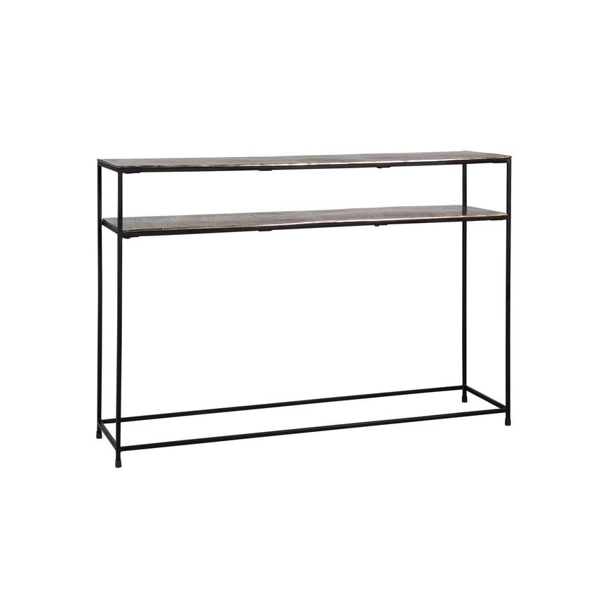 Konsolentisch Chandon aus Aluminium und Eisen in champagnergold, 119x30x81 cm von Richmond Interiors – Bild 1