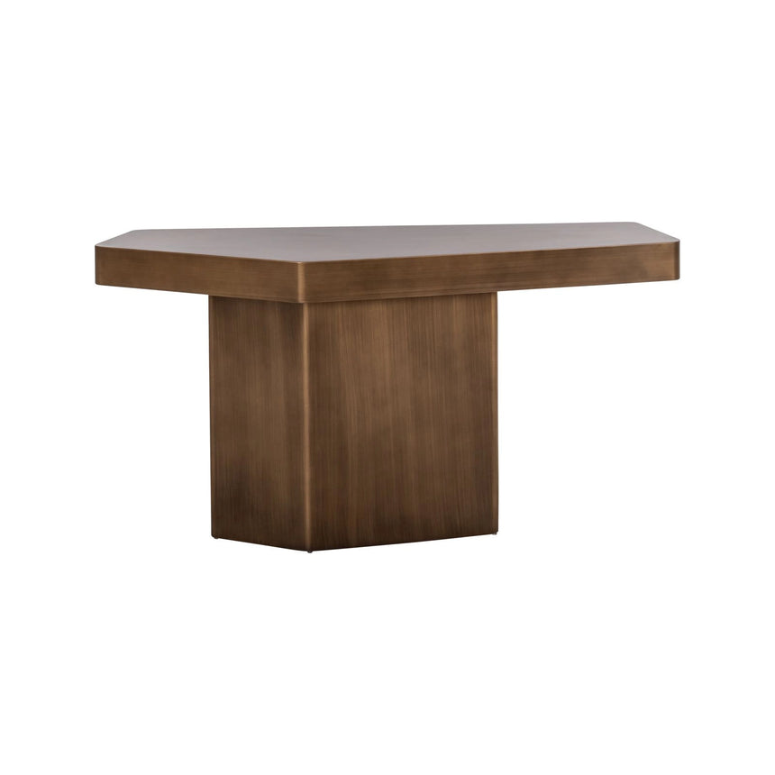 Konsolentisch Hexa aus Eisen in brushed gold, 150x40x75 cm von Richmond Interiors – Bild 3