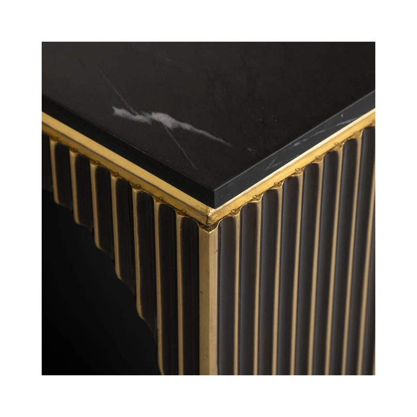 Konsolentisch Les Arcs in brushed gold, 160x45x76 cm von Richmond Interiors – Bild 4