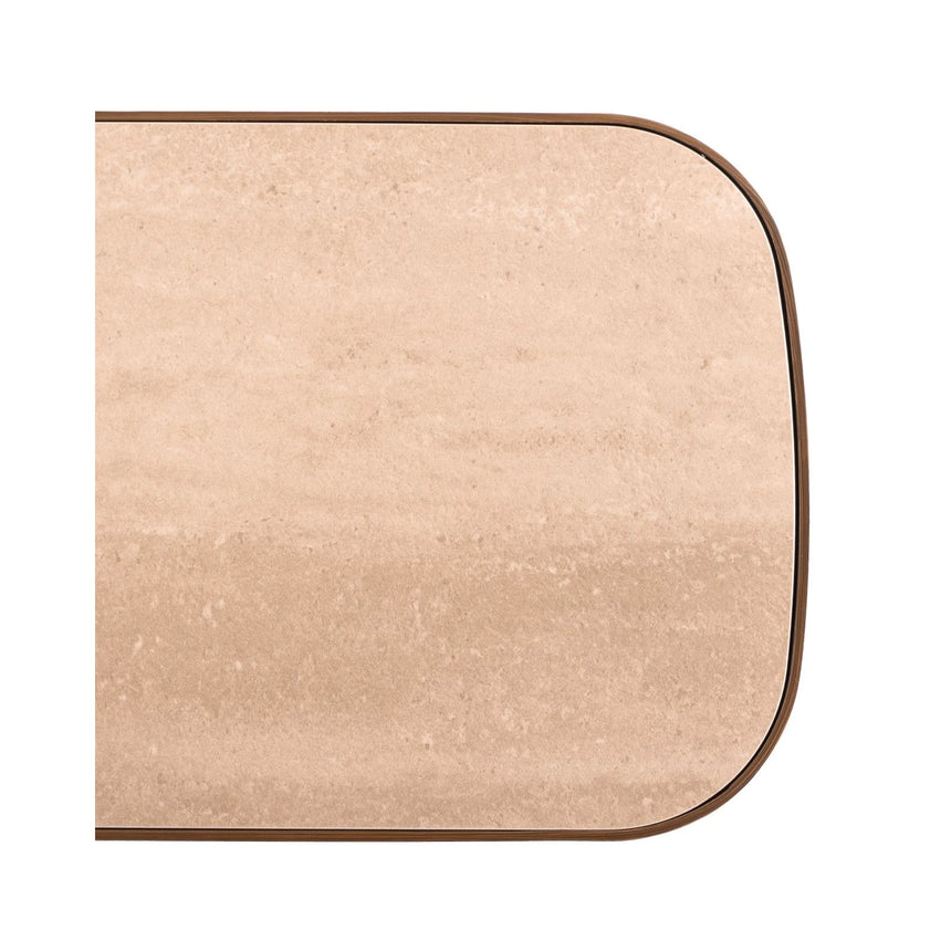 Konsolentisch Locarno aus Eisen und glasierter Keramik in brushed gold, 120x31x84 cm von Richmond Interiors – Bild 4
