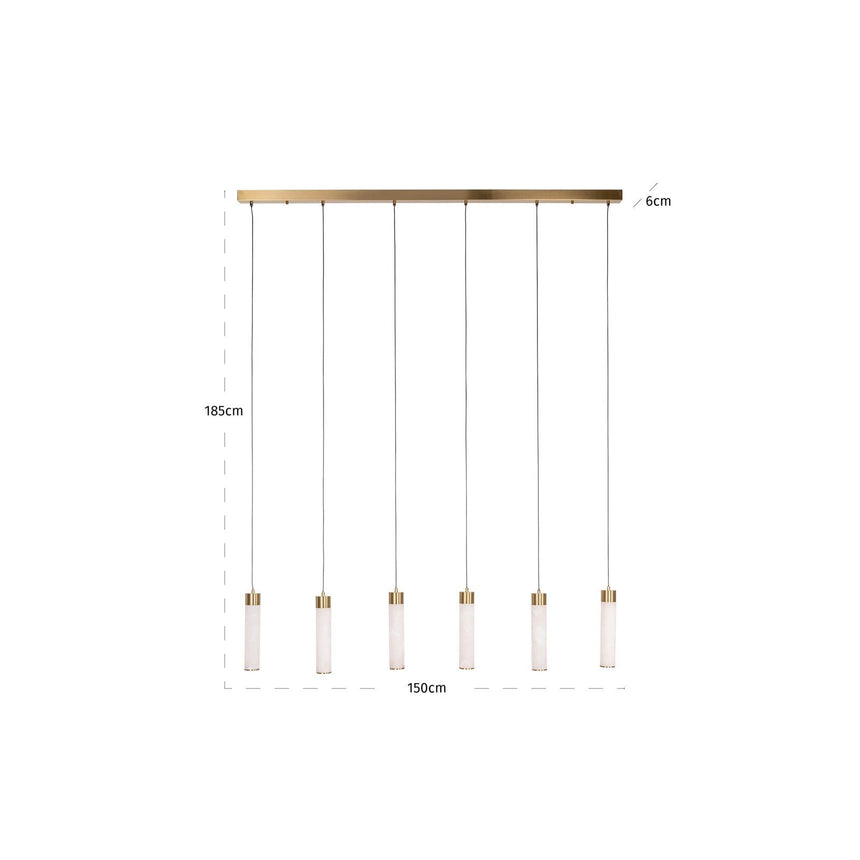 Kronleuchter Elaris in weiß aus Eisen und Alabaster, 150x6x185 cm von Richmond Interiors – Produktbild 8