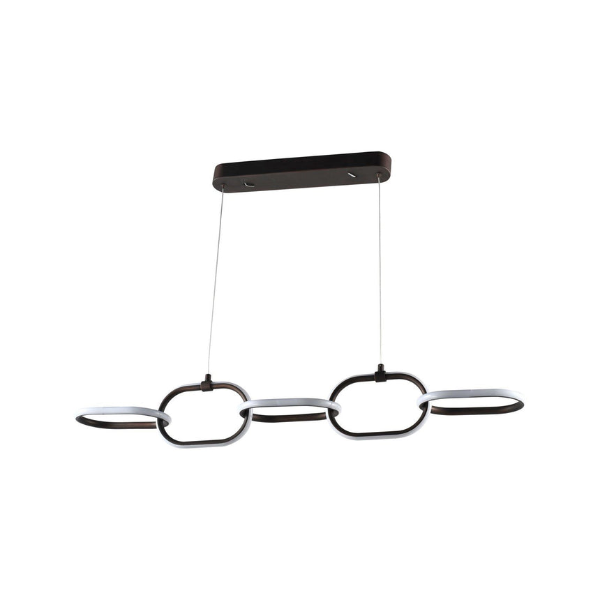 Kronleuchter Layn in kupfer aus Aluminium, 92x13,5x140 cm von Richmond Interiors – Produktbild 2
