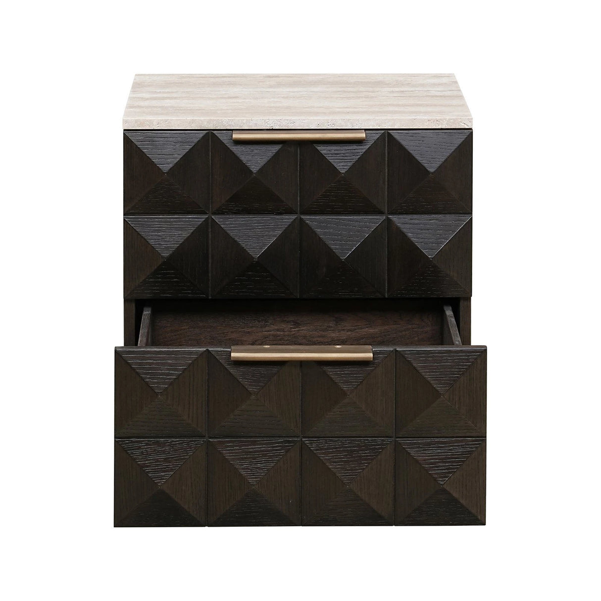 Nachttisch Claremont in braun, 53x44 cm von Richmond Interiors – Produktbild 3