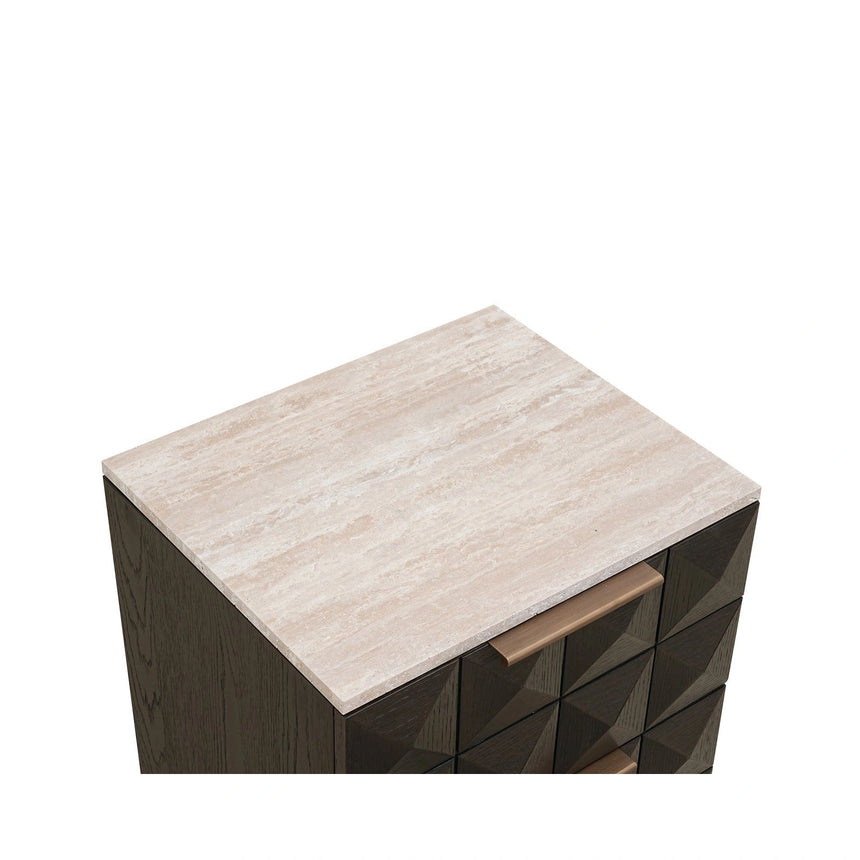 Nachttisch Claremont in braun, 53x44 cm von Richmond Interiors – Produktbild 8